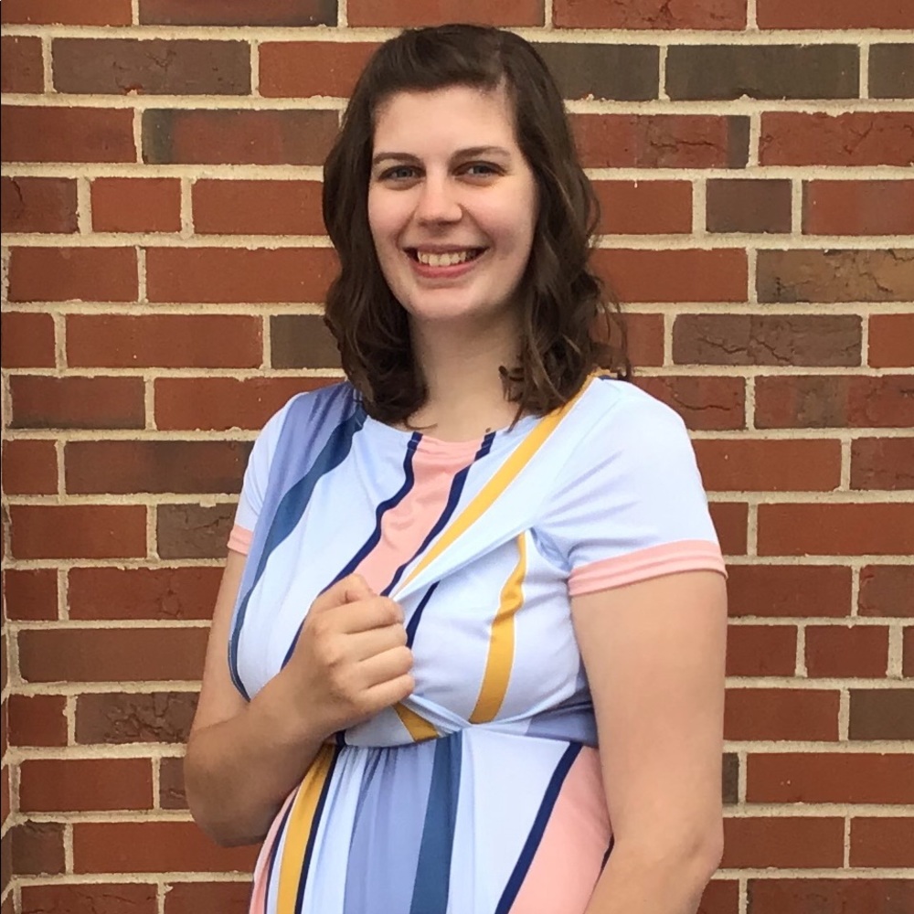 Nursing Dress - Stripes - Picture 2 of 5